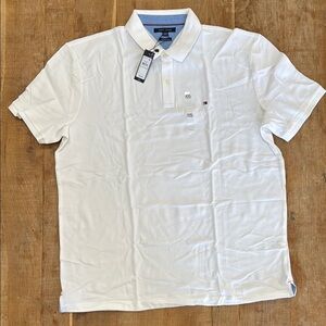 Tommy Hilfiger White Polo Shirt Classic Cotton Design